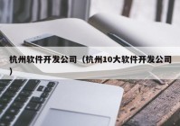 杭州软件开发公司（杭州10大软件开发公司）