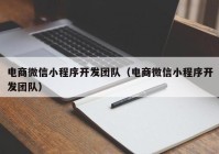 电商微信小程序开发团队（电商微信小程序开发团队）