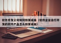 软件开发公司如何核算成本（软件企业自行开发的软件产品怎么核算成本）